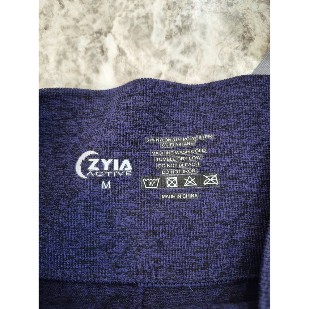 Nwot Zyia G Hustle blue seamless athletic shorts sz M medium - Picture 5 of 5